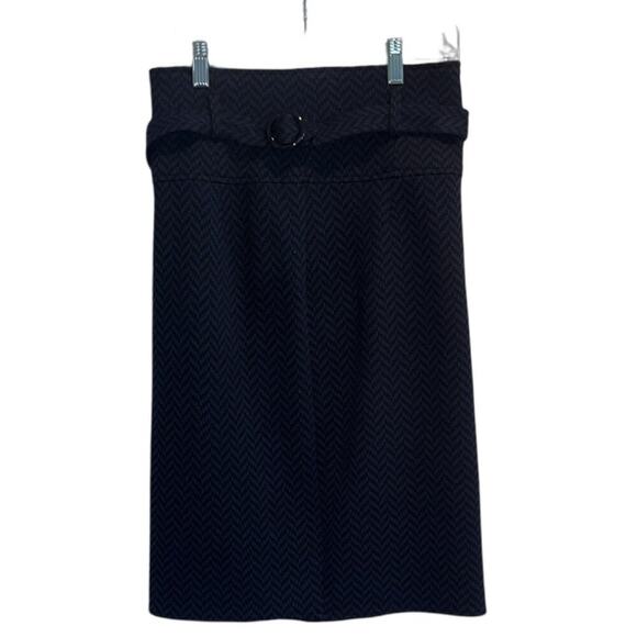 Grace Elements Skirt Womens Size 4 Blue Pencil Knee Length Belted Sophisticated - Picture 1 of 6